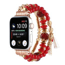 Pearl Strap Watch Band For Apple Watch Series 7 45mm / 6&SE&5&4 44mm / 3&2&1 42mm(Red)