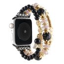 Pearl Strap Watch Band For Apple Watch Series 7 45mm / 6&SE&5&4 44mm / 3&2&1 42mm(Black)