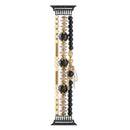 Pearl Strap Watch Band For Apple Watch Series 7 45mm / 6&SE&5&4 44mm / 3&2&1 42mm(Black)