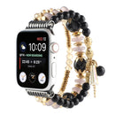 Pearl Strap Watch Band For Apple Watch Series 7 45mm / 6&SE&5&4 44mm / 3&2&1 42mm(Black)