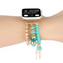 Pearl Strap Watch Band For Apple Watch Series 7 45mm / 6&SE&5&4 44mm / 3&2&1 42mm(Green)