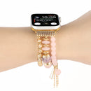 Pearl Strap Watch Band For Apple Watch Series 7 45mm / 6&SE&5&4 44mm / 3&2&1 42mm(Pink)