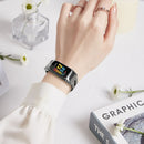 For Fitbit Charge 5 FC5-18 Pointed Tail Leather Strap Watch Band(Grey)