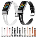 For Fitbit Charge 5 FC5-18 Pointed Tail Leather Strap Watch Band(Grey)
