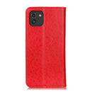 For Samsung Galaxy A03 164mm Global Version Magnetic Crazy Horse Texture Horizontal Flip Leather Phone Case(Red)