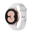 For Samsung Galaxy Watch4 40&44mm/Watch4 Classic 42&46mm Silicone Reverse Buckle Watch Band(White)