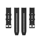 For Huawei Watch GT 3 46mm/GT Runner 22mm Silicone Black Buckle Watch Band(Black)