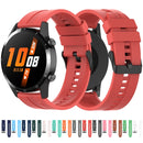 For Huawei Watch GT 3 46mm/GT Runner 22mm Silicone Black Buckle Watch Band(Black)