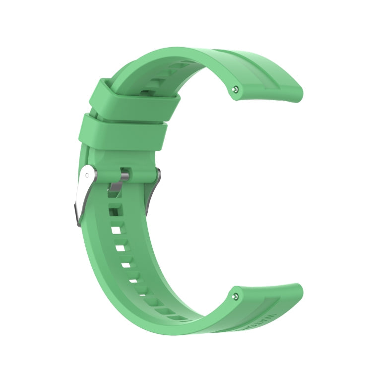 For Huawei Watch GT 3 46mm/GT 22mm Runner Silicone Silver Buckle Watch Band(Mint Green)