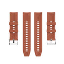 For Huawei Watch GT 3 46mm/GT 22mm Runner Silicone Silver Buckle Watch Band(Cabernet Orange)