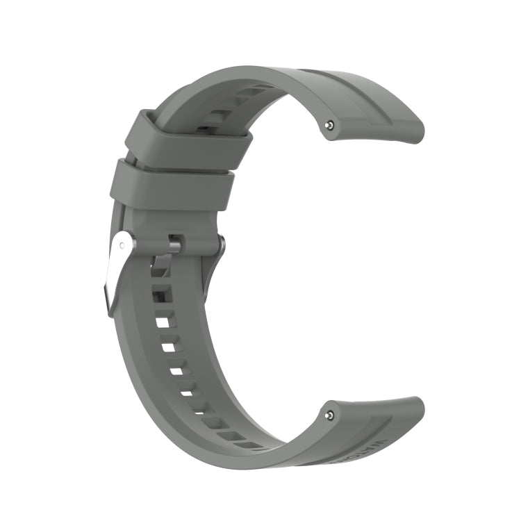For Huawei Watch GT 3 46mm/GT 22mm Runner Silicone Silver Buckle Watch Band(Grey)