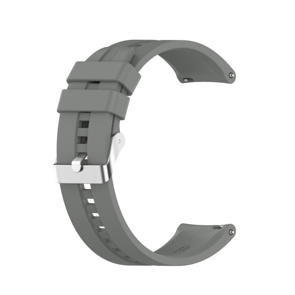 For Huawei Watch GT 3 46mm/GT 22mm Runner Silicone Silver Buckle Watch Band(Grey)