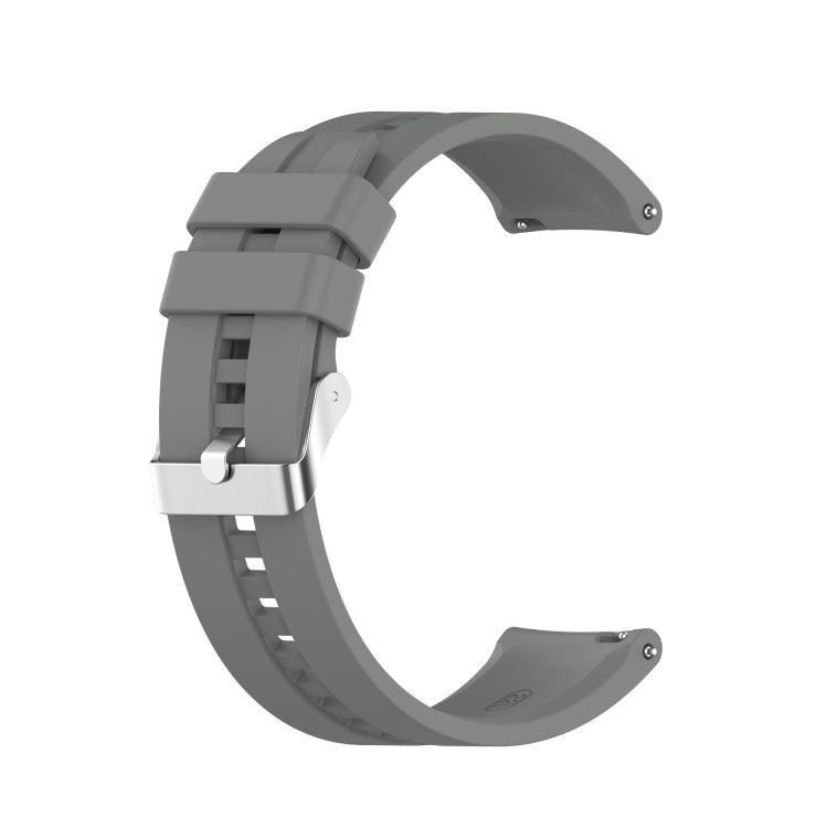 For Huawei Watch GT 3 46mm/GT 22mm Runner Silicone Silver Buckle Watch Band(Grey)