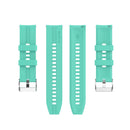 For Huawei Watch GT 3 46mm/GT 22mm Runner Silicone Silver Buckle Watch Band(Aurora Blue)