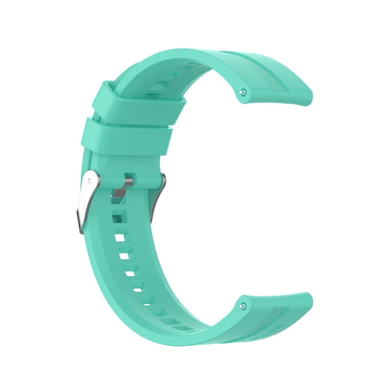 For Huawei Watch GT 3 46mm/GT 22mm Runner Silicone Silver Buckle Watch Band(Aurora Blue)