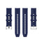 For Huawei Watch GT 3 46mm/GT 22mm Runner Silicone Silver Buckle Watch Band(Midnight Blue)