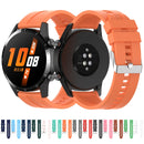 For Huawei Watch GT 3 46mm/GT 22mm Runner Silicone Silver Buckle Watch Band(Aurora Blue)