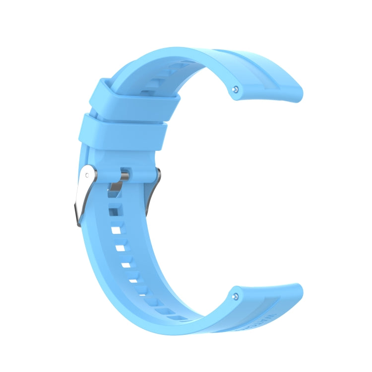 For Huawei Watch GT 3 42mm 20mm Silicone Silver Buckle Watch Band(Sky Blue)