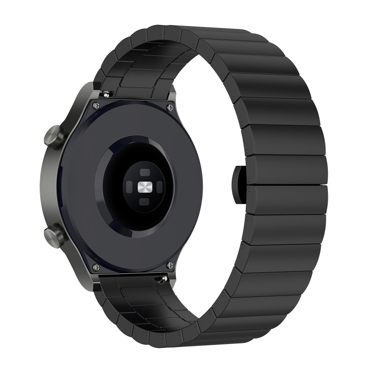 For Huawei Watch GT 3 46mm/GT Runner 22mm One-bead Steel Watch Band(Black)