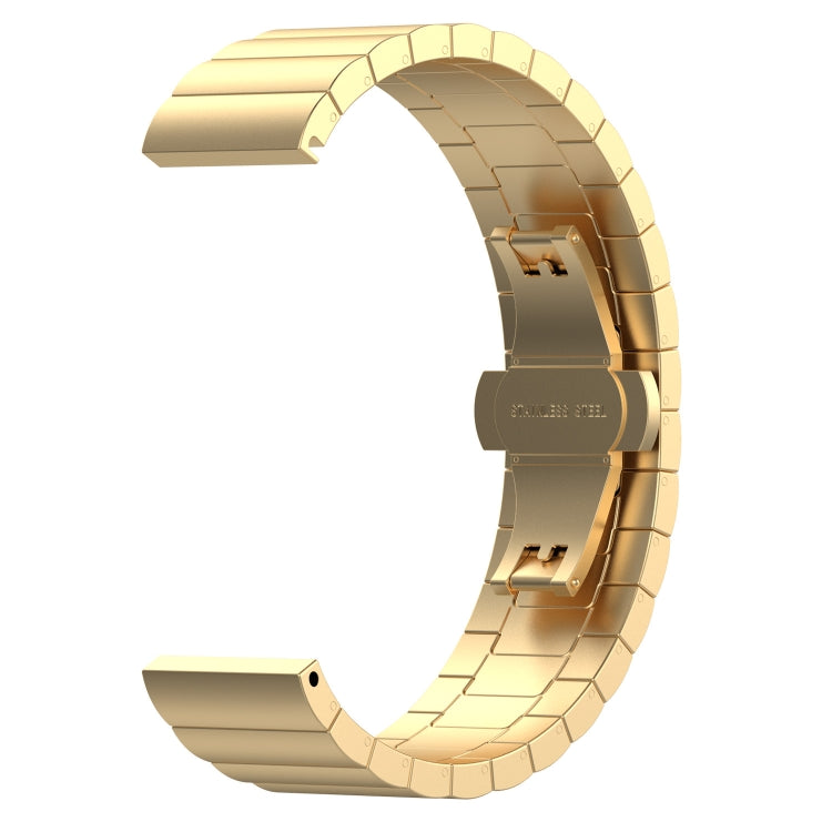 For Huawei Watch GT 3 46mm/GT Runner 22mm One-bead Steel Watch Band(Gold)