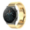 For Huawei Watch GT 3 46mm/GT Runner 22mm One-bead Steel Watch Band(Gold)