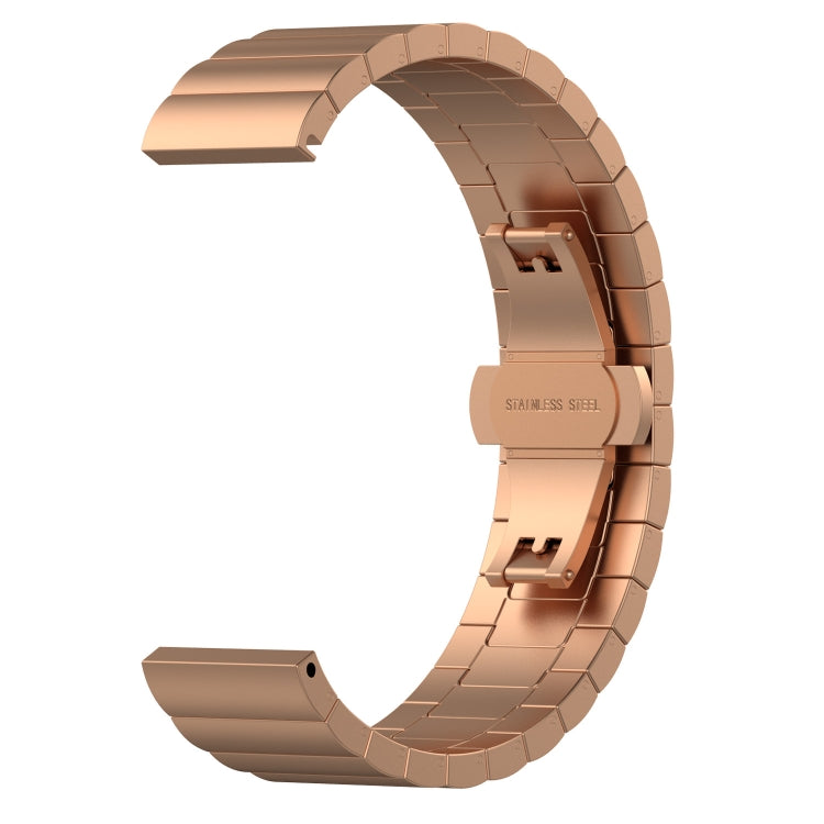 For Huawei Watch GT 3 46mm/GT Runner 22mm One-bead Steel Watch Band(Rose Gold)
