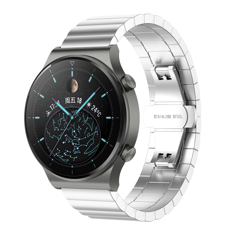 For Huawei Watch GT 3 42mm 20mm One-bead Steel Watch Band(Silver)