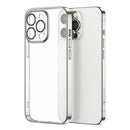 JOYROOM JR-BP908 Chery Mirror Series Electroplating Transparent Anti-fall Phone Case For iPhone 13 Pro(Silver)