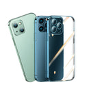 JOYROOM JR-BP908 Chery Mirror Series Electroplating Transparent Anti-fall Phone Case For iPhone 13 Pro(Silver)