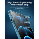 JOYROOM JR-BP908 Chery Mirror Series Electroplating Transparent Anti-fall Phone Case For iPhone 13 Pro(Silver)