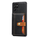 For Samsung Galaxy S22 Ultra 5G Calfskin Color Matching TPU + PU Phone Case(Black)