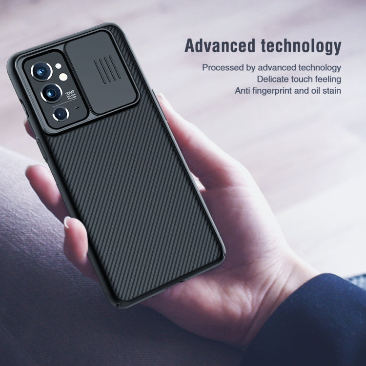For OnePlus 9RT 5G NILLKIN Black Mirror Series Camshield PC Phone Case(Black)