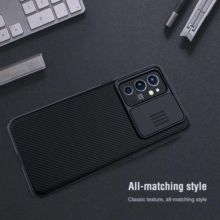 For OnePlus 9RT 5G NILLKIN Black Mirror Series Camshield PC Phone Case(Black)