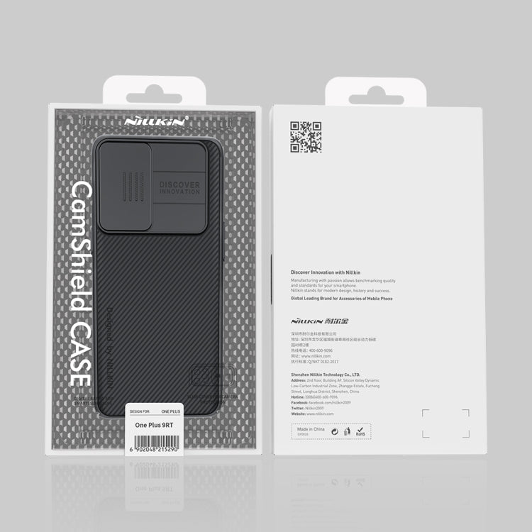 For OnePlus 9RT 5G NILLKIN Black Mirror Series Camshield PC Phone Case(Black)