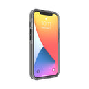 Grid Pattern Shockproof Transparent TPU Phone Case For iPhone 13 Pro Max(Black)