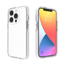 Grid Pattern Shockproof Transparent TPU Phone Case For iPhone 13 Pro Max(White)