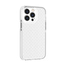 Grid Pattern Shockproof Transparent TPU Phone Case For iPhone 13 Pro Max(White)