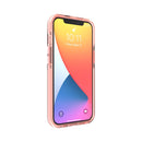 Grid Pattern Shockproof Transparent TPU Phone Case For iPhone 13 Pro Max(Pink)