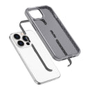 Grid Pattern Shockproof Transparent TPU Phone Case For iPhone 13 Pro(Black)