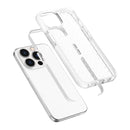 Grid Pattern Shockproof Transparent TPU Phone Case For iPhone 13 Pro(White)