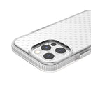 Grid Pattern Shockproof Transparent TPU Phone Case For iPhone 13 Pro(White)
