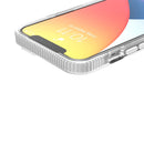 Grid Pattern Shockproof Transparent TPU Phone Case For iPhone 13 Pro(White)