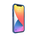 Grid Pattern Shockproof Transparent TPU Phone Case For iPhone 13 Pro(Blue)