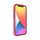 Grid Pattern Shockproof Transparent TPU Phone Case For iPhone 13 Pro(Red)