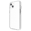 Grid Pattern Shockproof Transparent TPU Phone Case For iPhone 13(White)