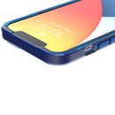 Grid Pattern Shockproof Transparent TPU Phone Case For iPhone 13(Blue)