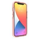 Grid Pattern Shockproof Transparent TPU Phone Case For iPhone 13(Pink)