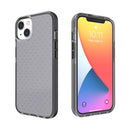 Grid Pattern Shockproof Transparent TPU Phone Case For iPhone 13 mini(Black)