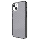 Grid Pattern Shockproof Transparent TPU Phone Case For iPhone 13 mini(Black)