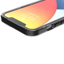 Grid Pattern Shockproof Transparent TPU Phone Case For iPhone 13 mini(Black)
